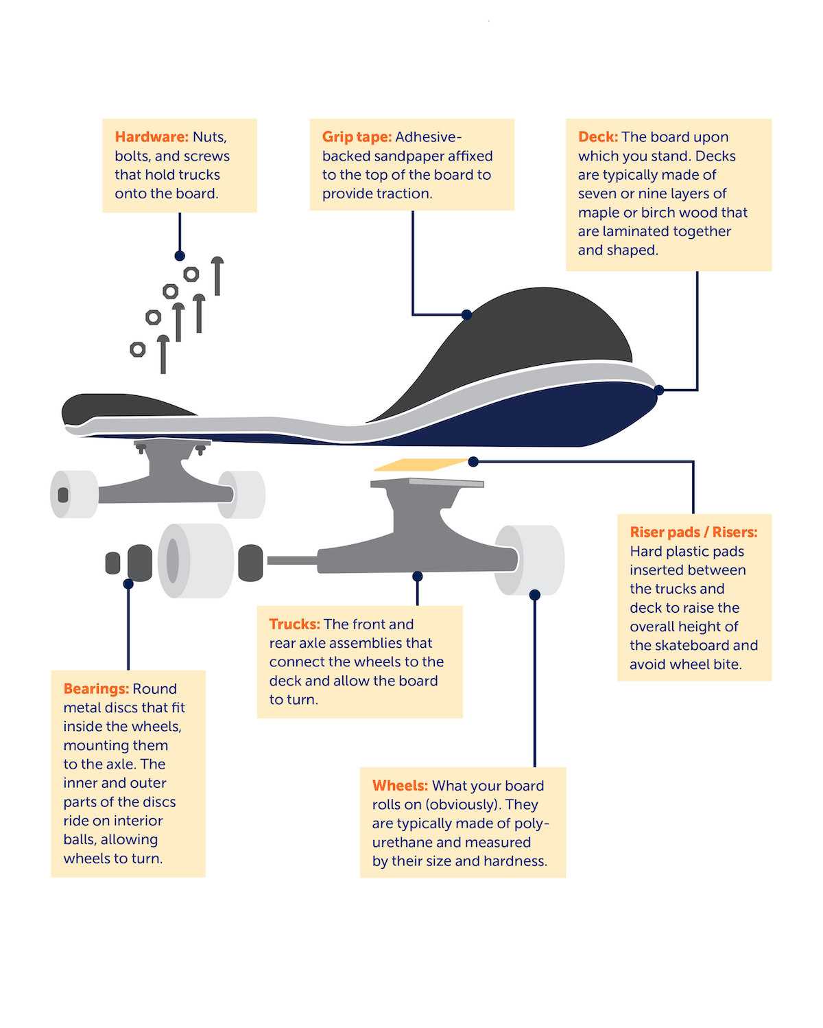 skateboard truck parts diagram