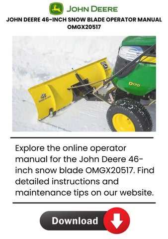 john deere 46 snow blade parts diagram