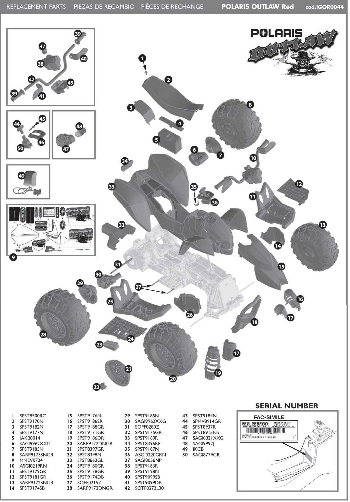 polaris outlaw 50 parts diagram