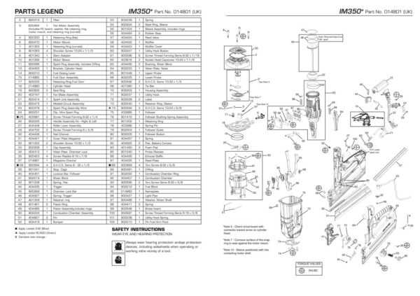 paslode impulse framing nailer parts diagram