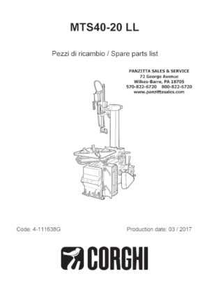 corghi tire machine parts diagram