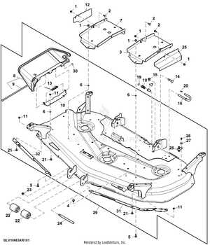 john deere 62c mower deck parts diagram