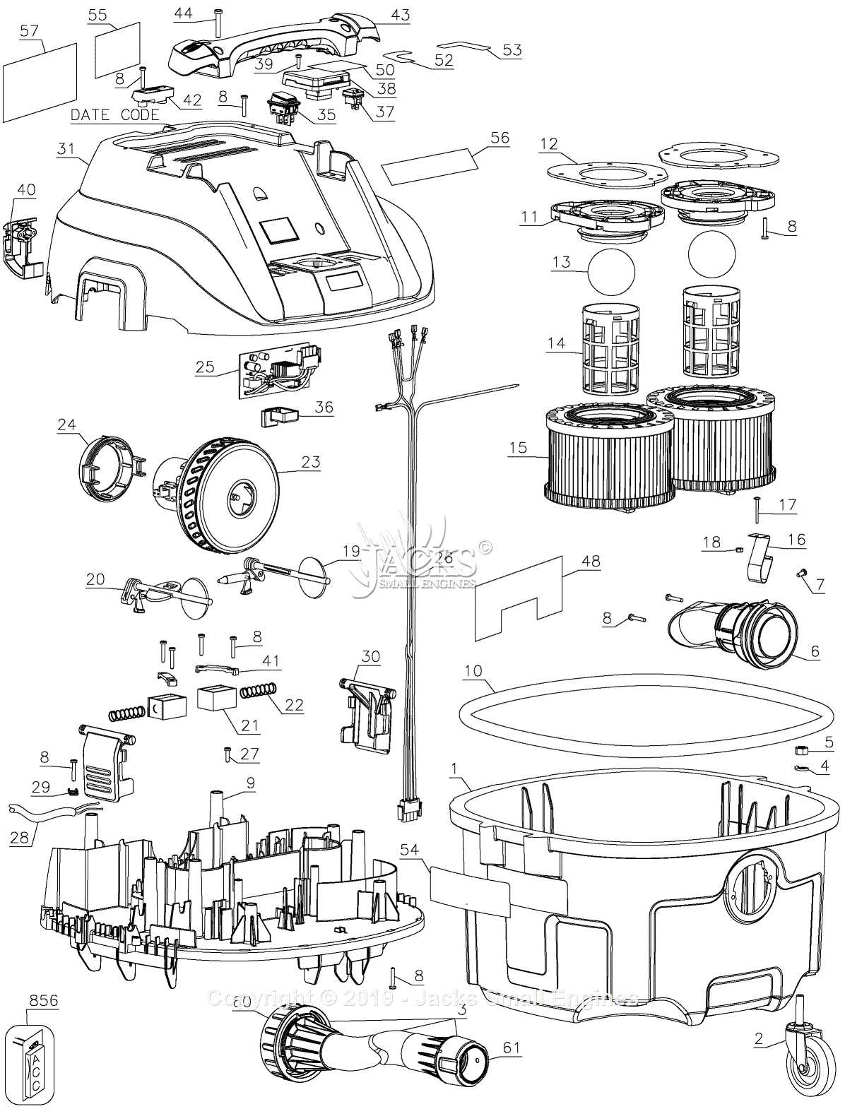 dewalt chainsaw parts diagram