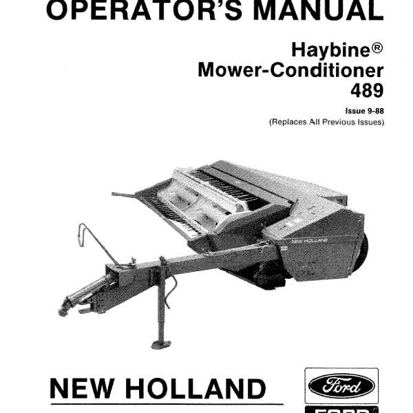 new holland 489 haybine parts diagram