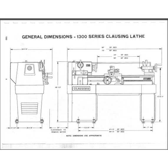 lathe parts diagram