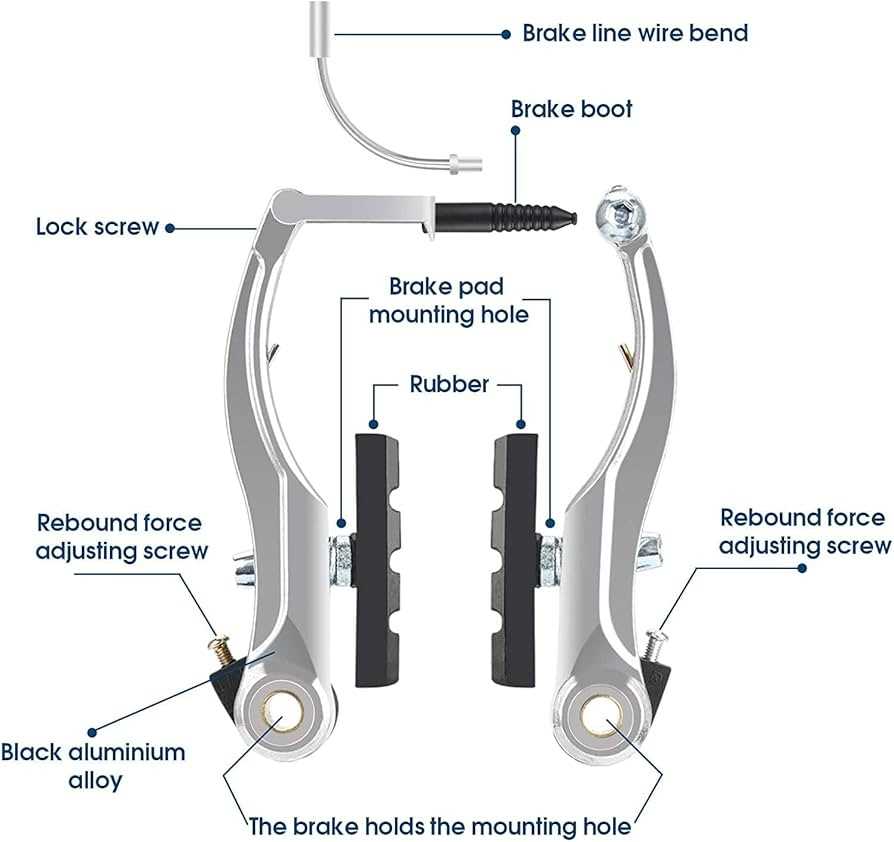 v brake parts diagram