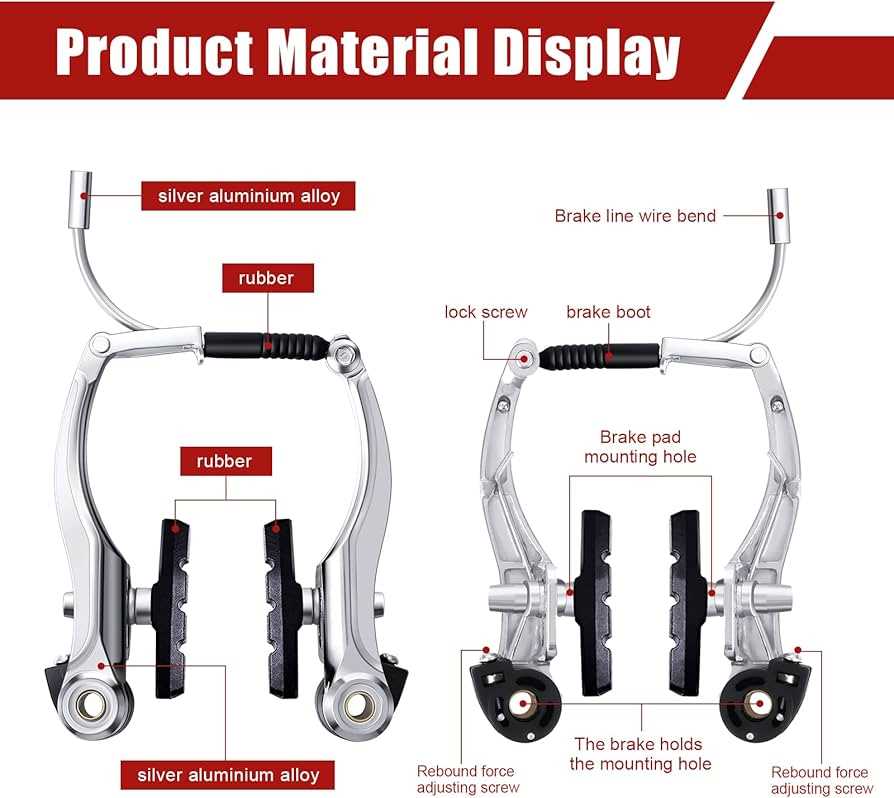 v brake parts diagram