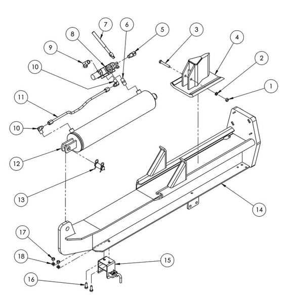 swisher log splitter parts diagram