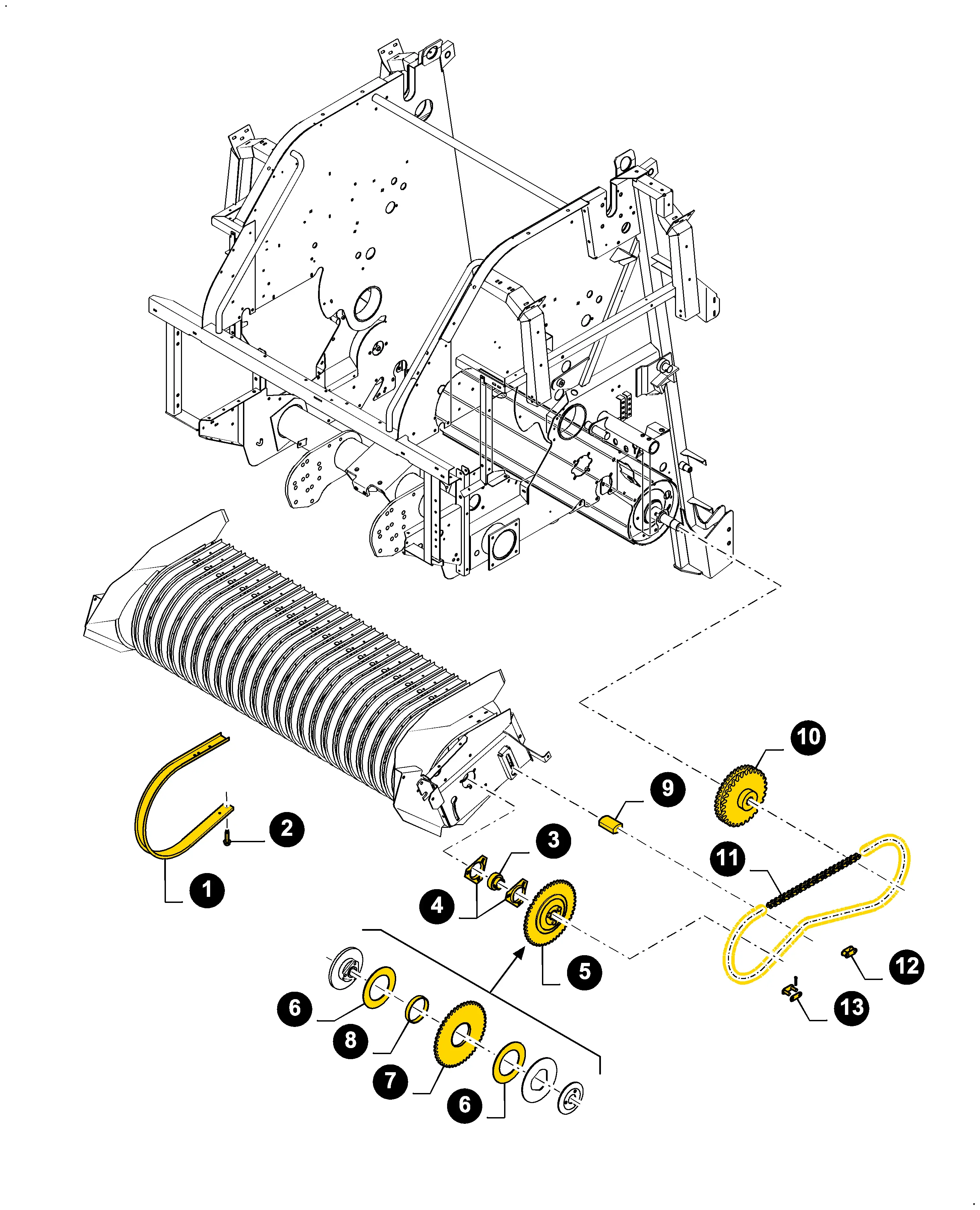 new holland baler parts diagram