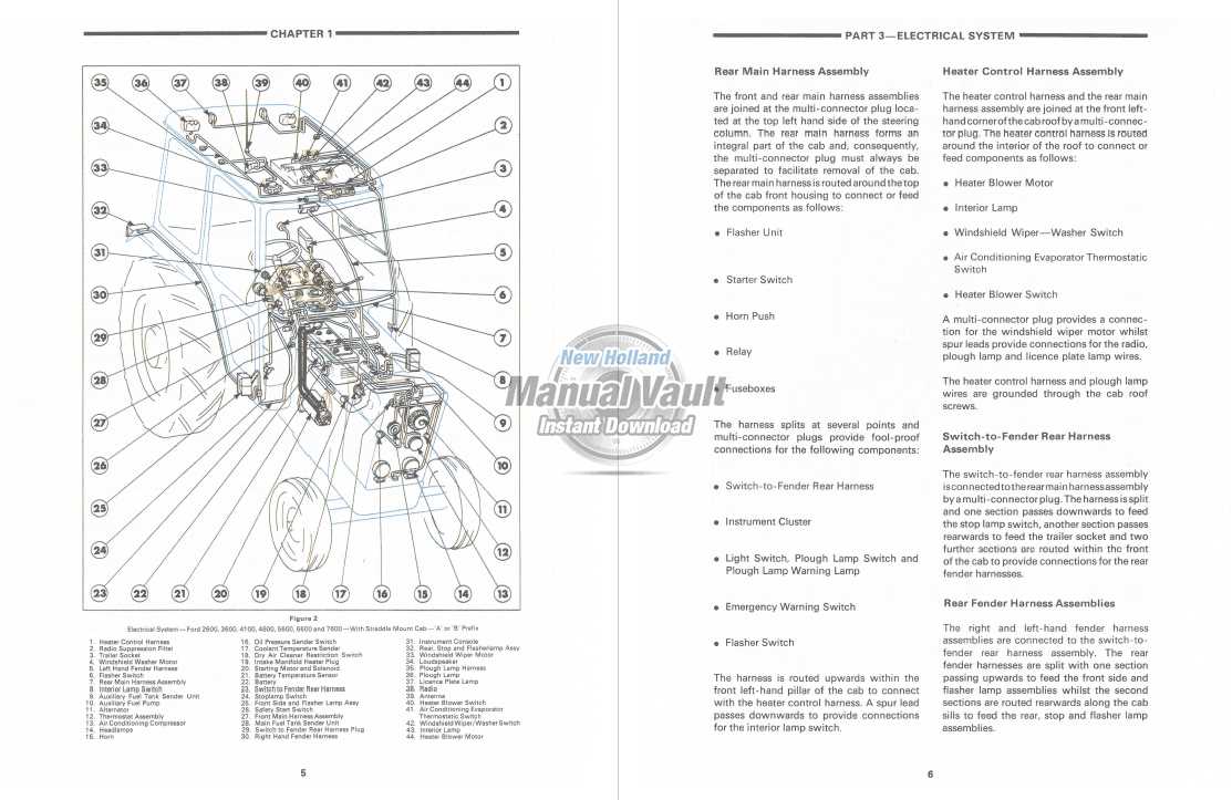 ford 7700 tractor parts diagram