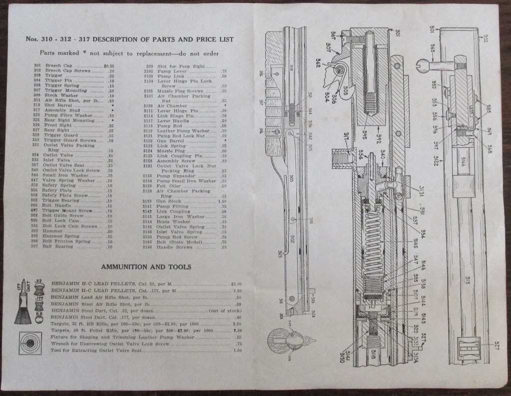 benjamin 312 parts diagram