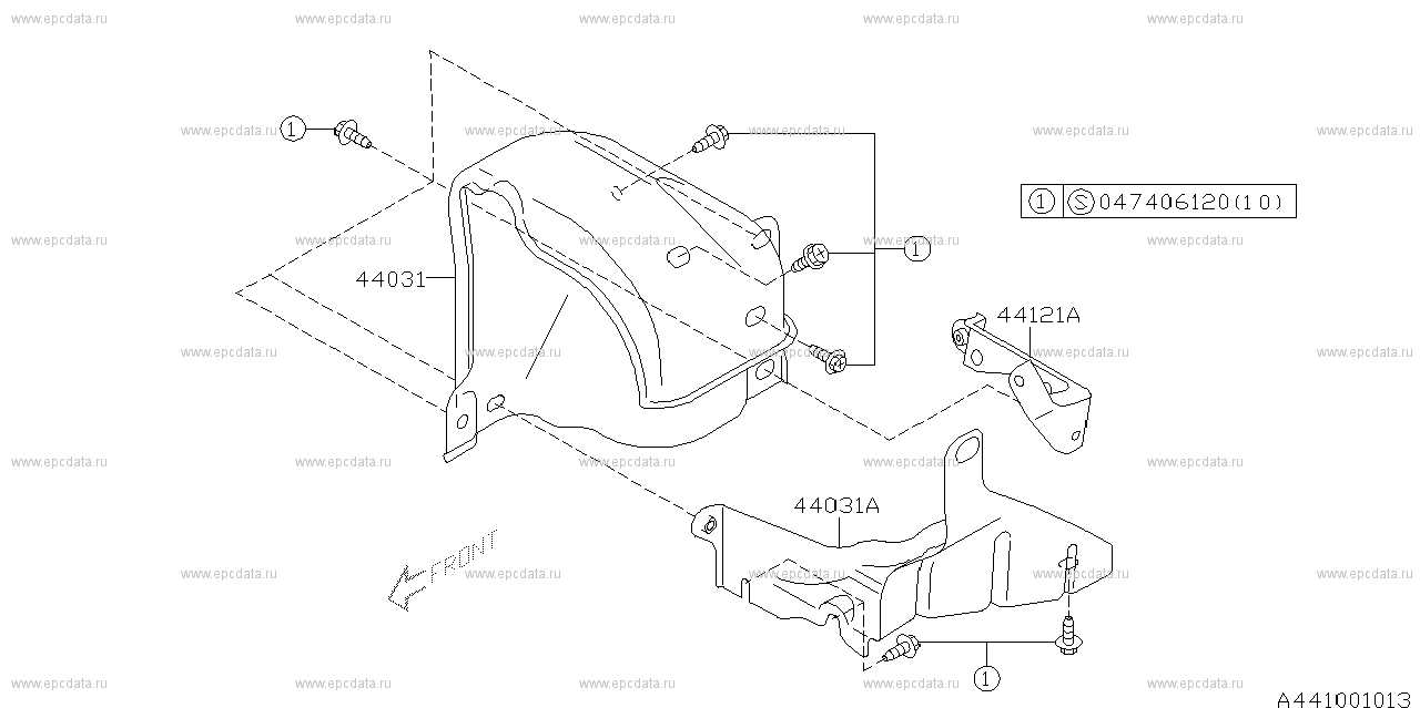 subaru exhaust parts diagram