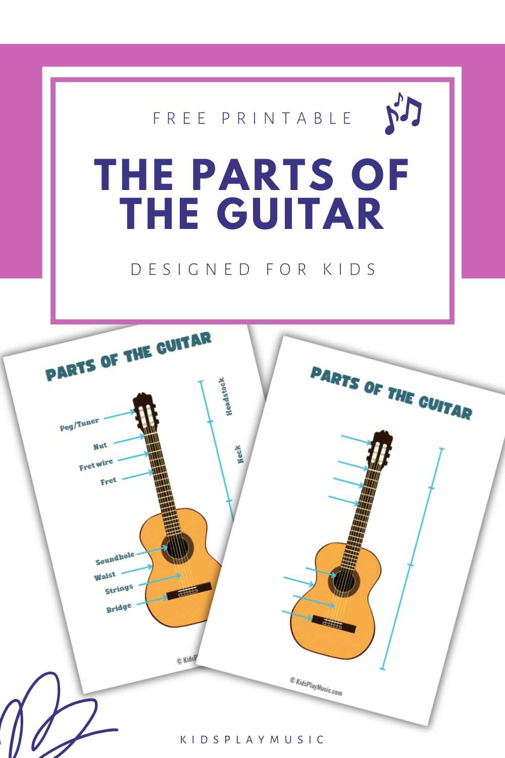 parts of the guitar diagram