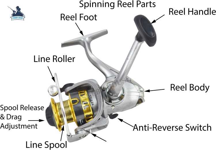 spinning reel fishing reel parts diagram