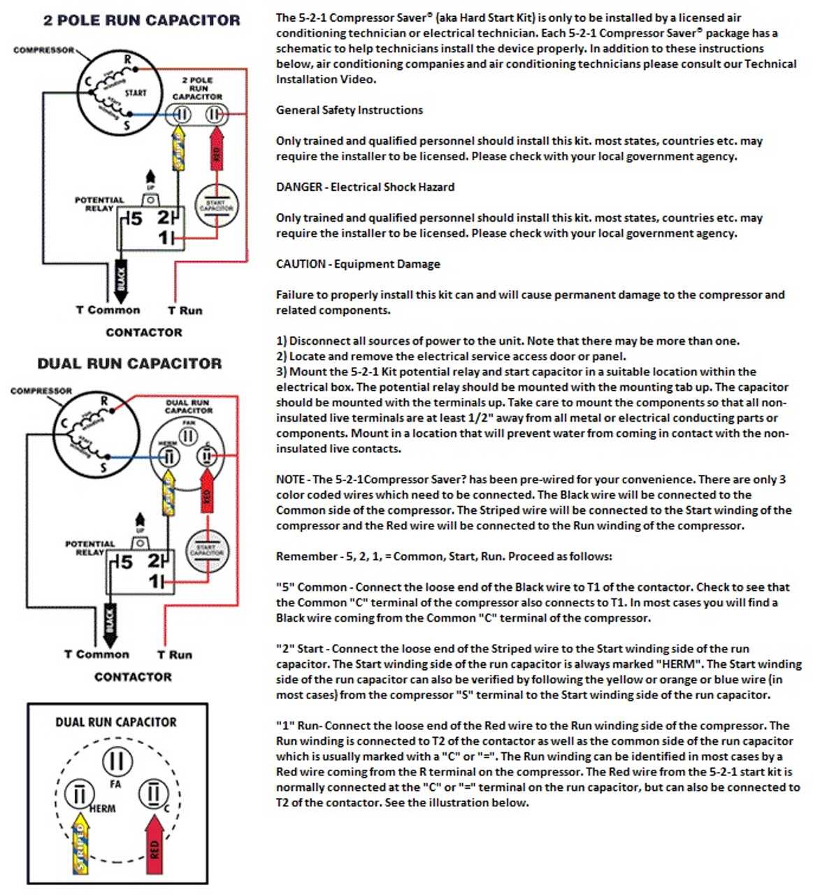 part winding start compressor wiring diagram