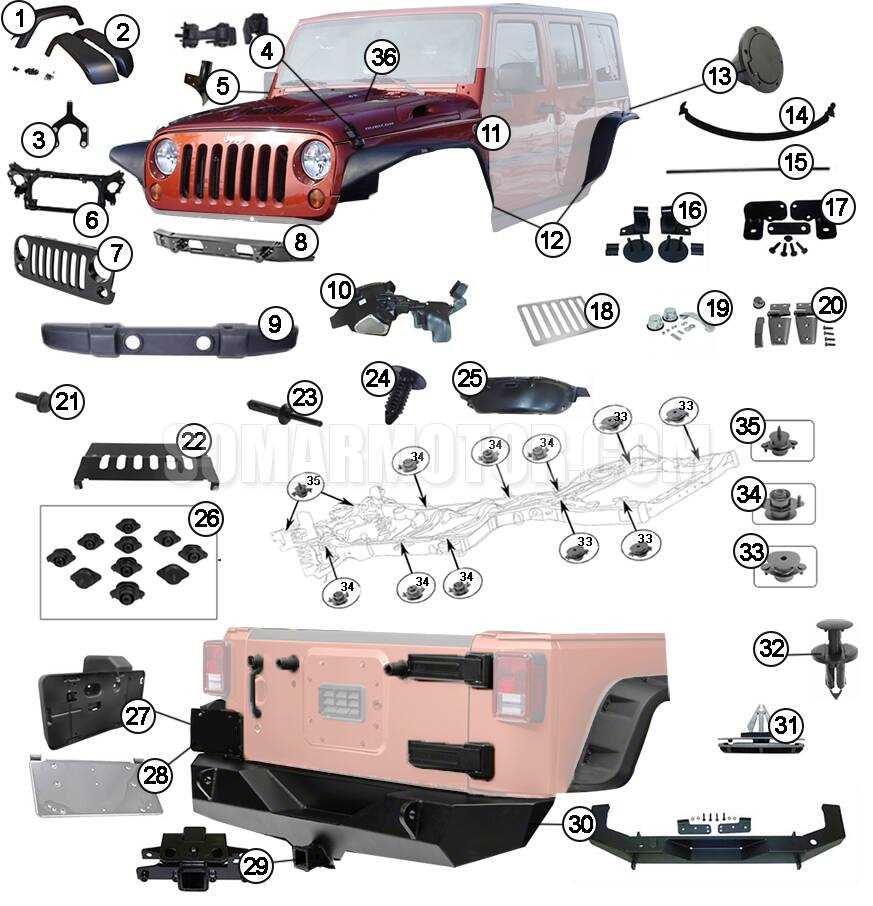 2017 jeep wrangler parts diagram