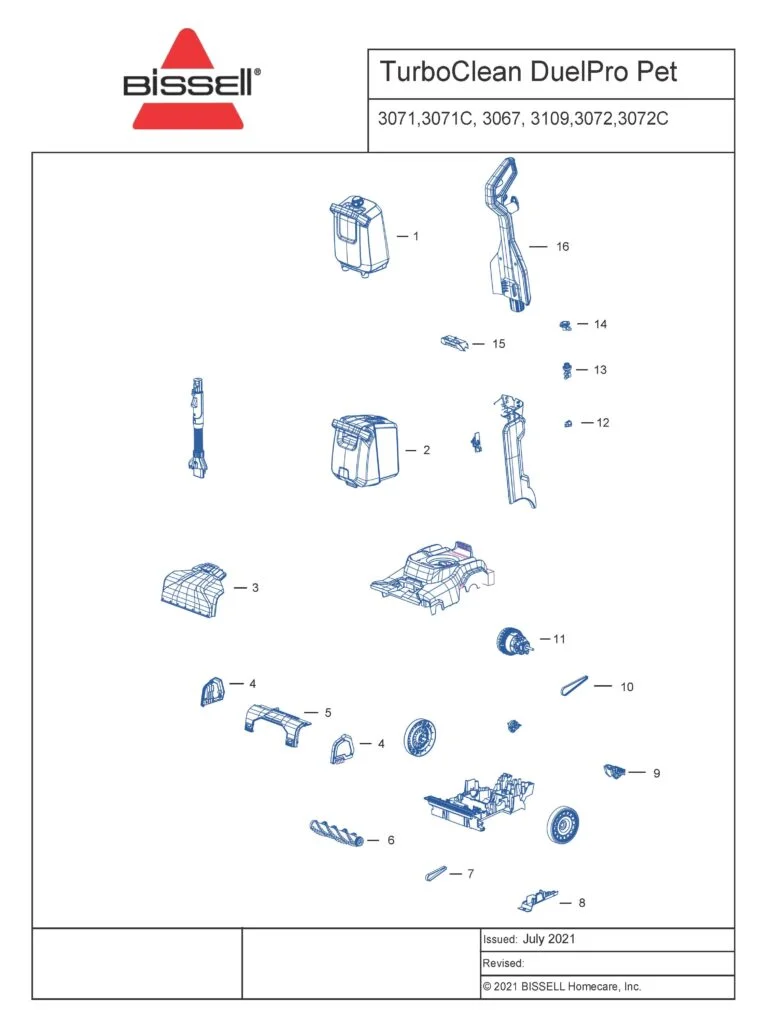 bissell parts diagram