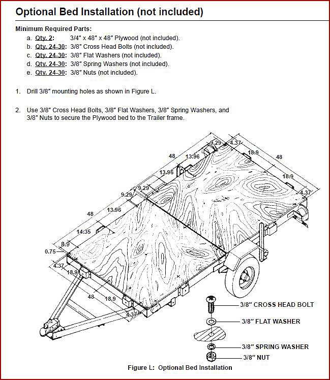 utility trailer parts diagram