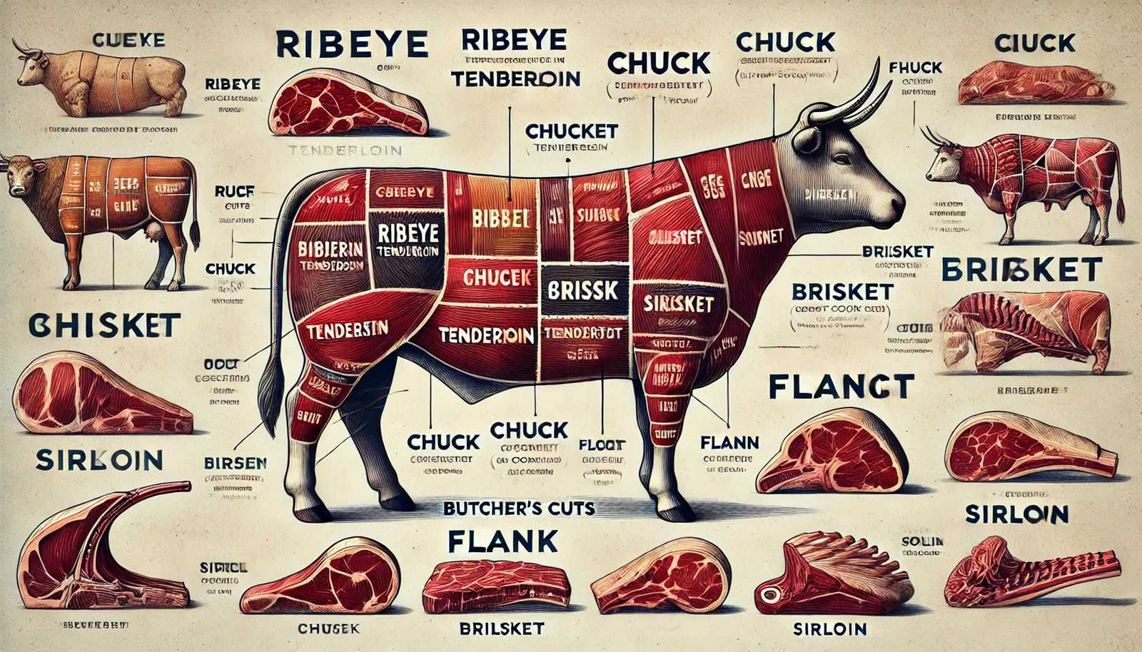 parts of beef diagram