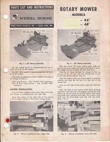 wheel horse 42 mower deck parts diagram