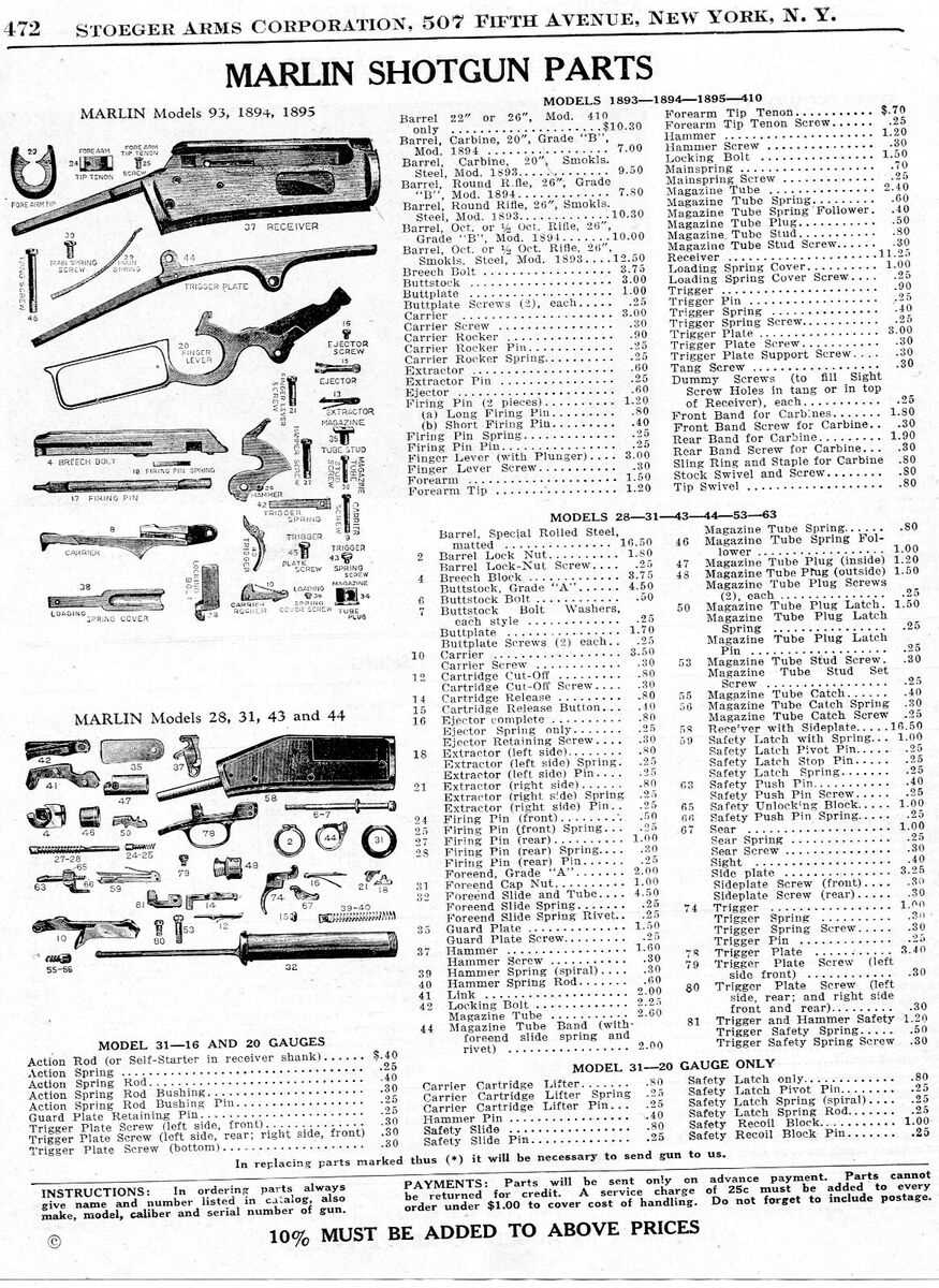 marlin 1895 parts diagram