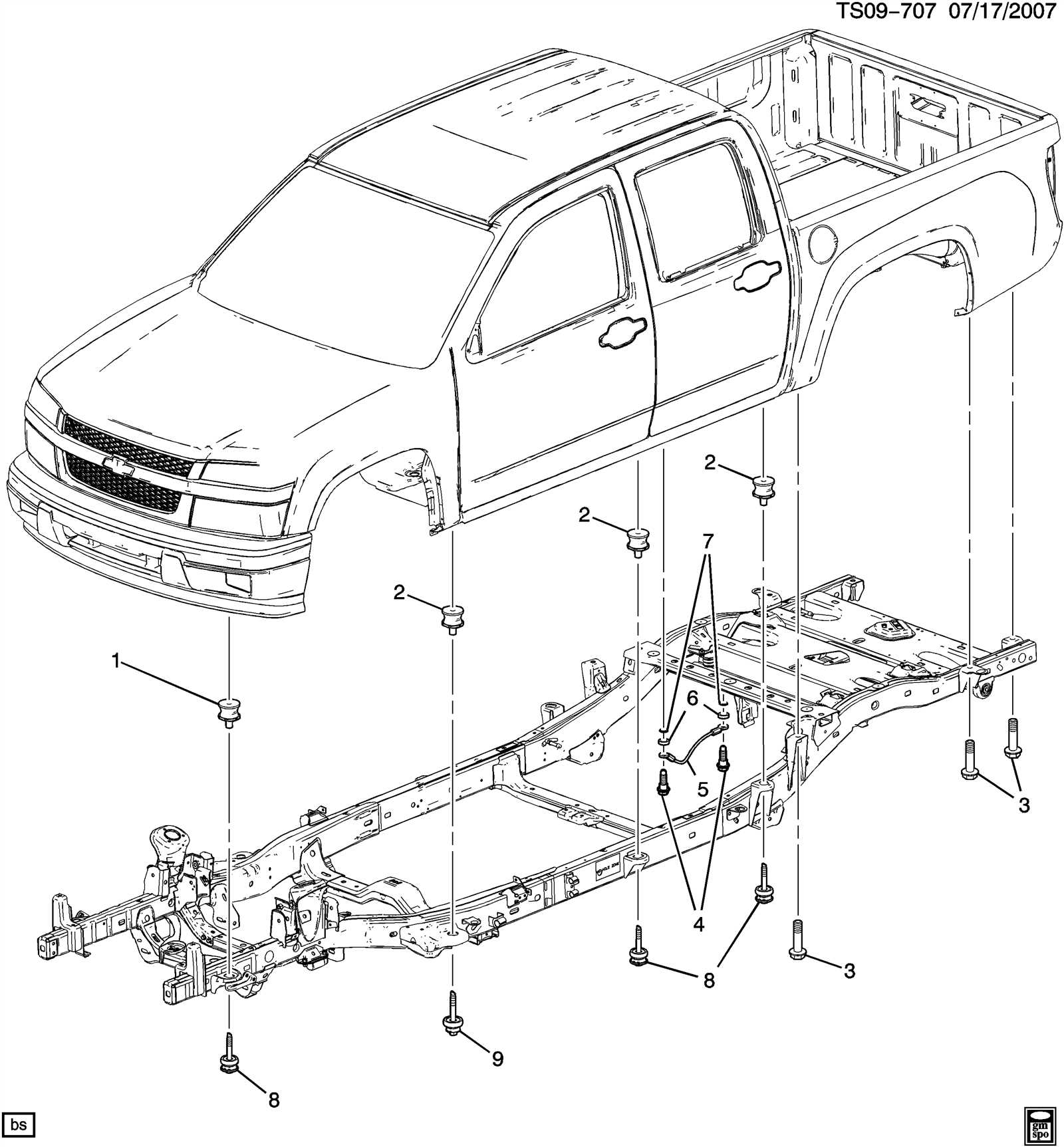 pickup truck body parts diagram