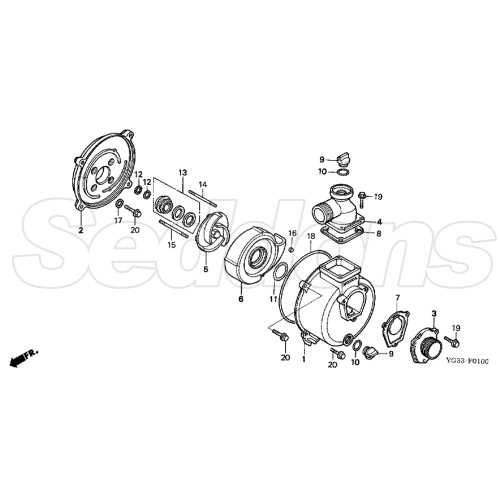 honda gx160 water pump parts diagram