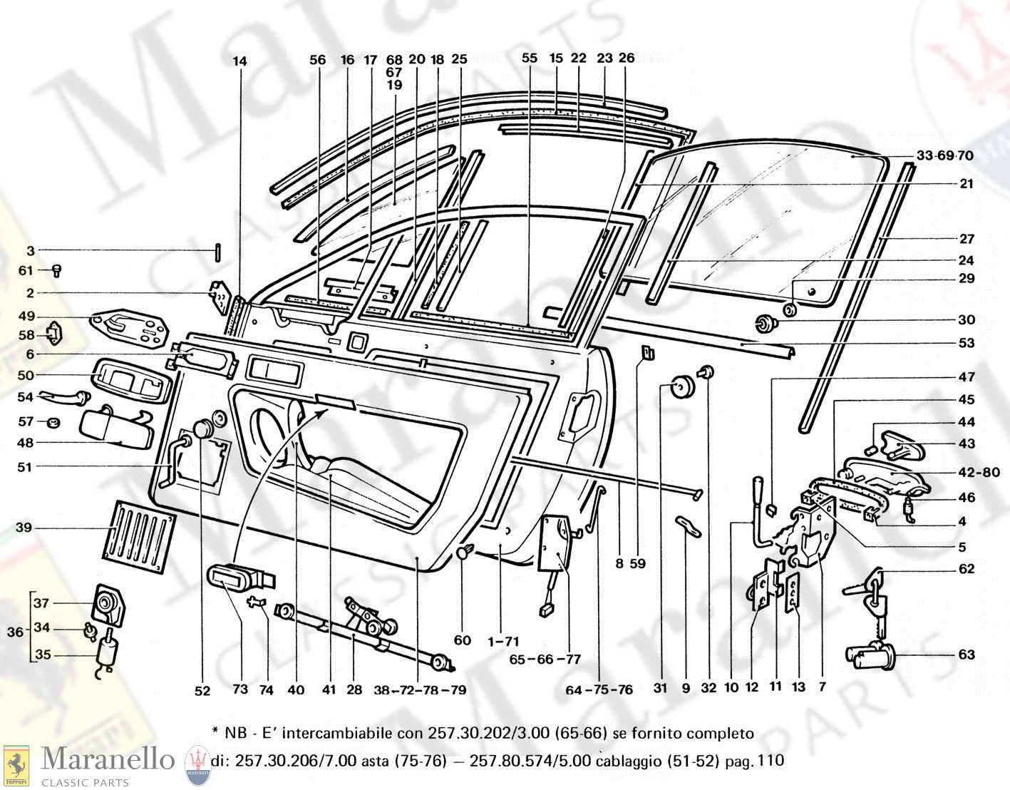 vehicle door parts diagram