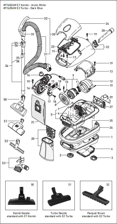 miele parts diagram