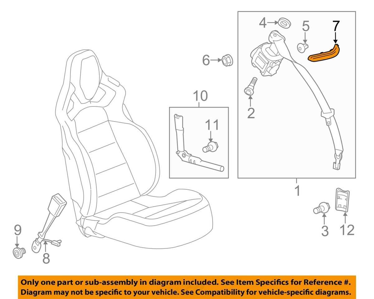 seat belt parts diagram