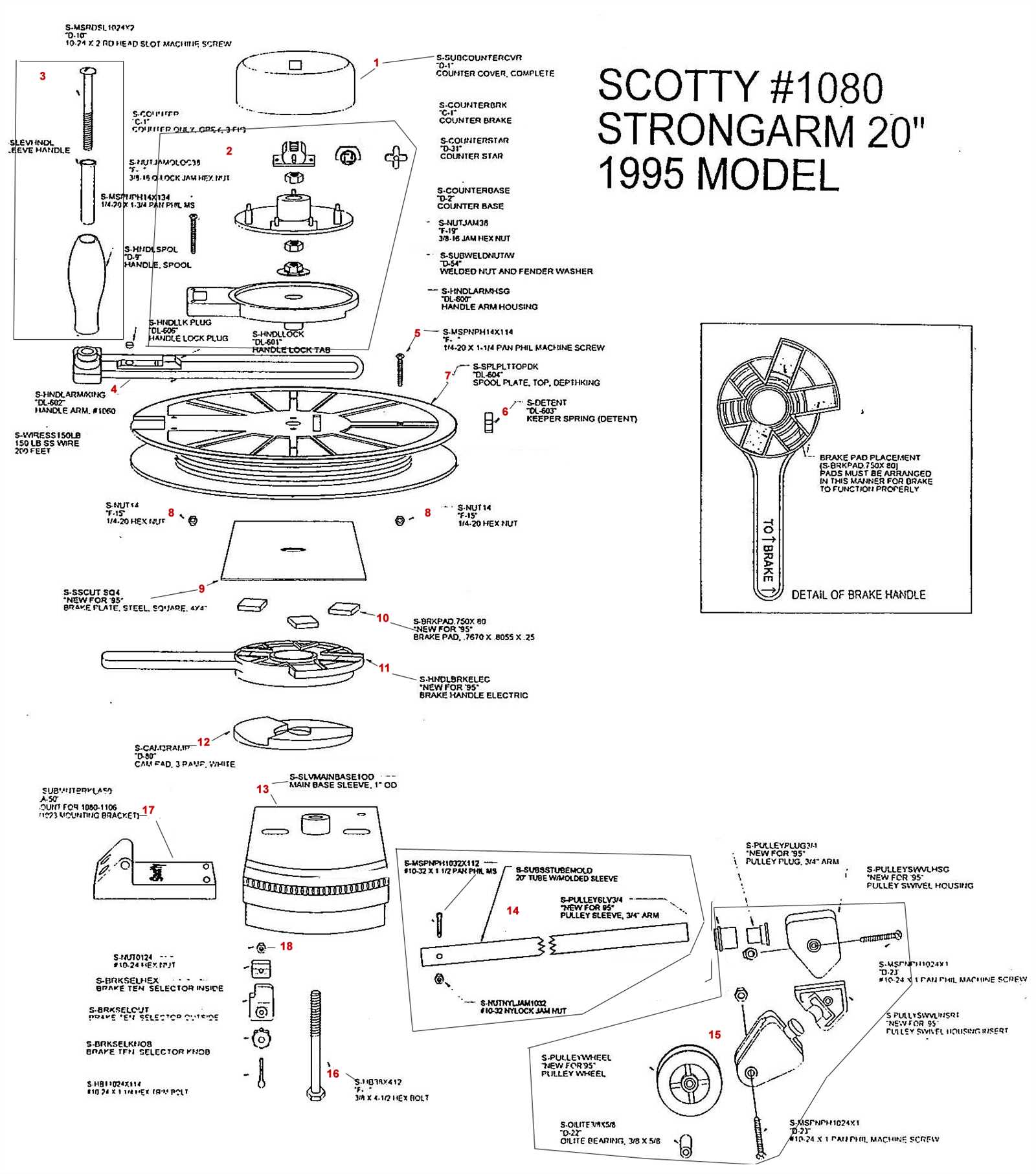 walker downrigger parts diagram