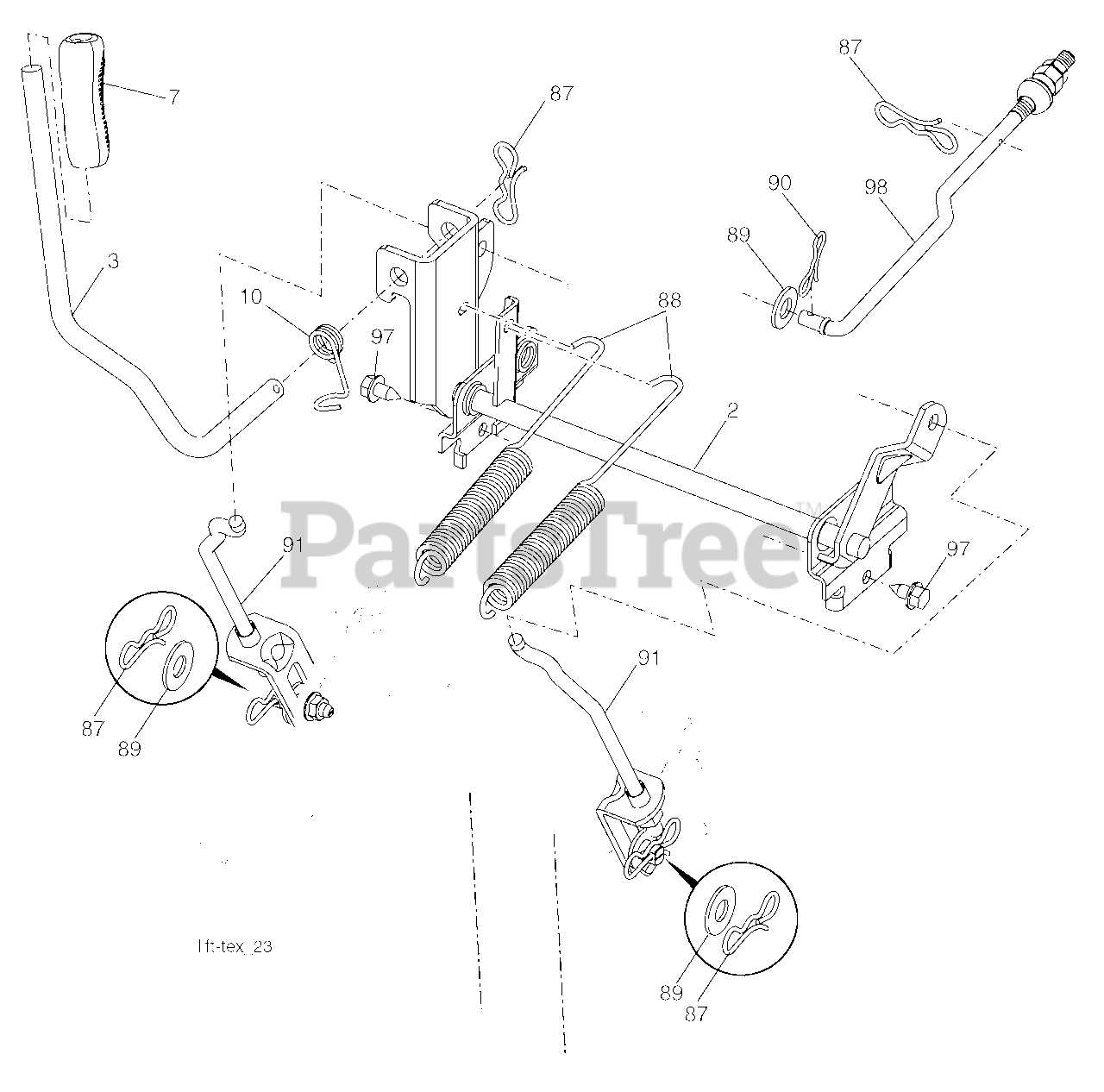 husqvarna 54 inch mower deck parts diagram