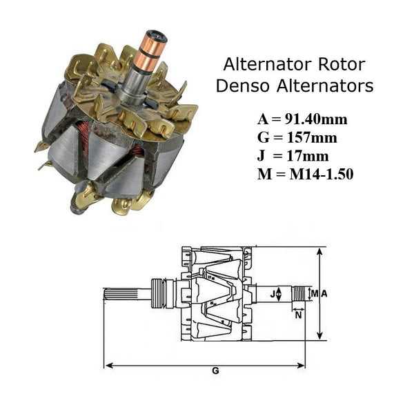 denso alternator parts diagram