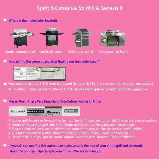 weber genesis s 310 parts diagram