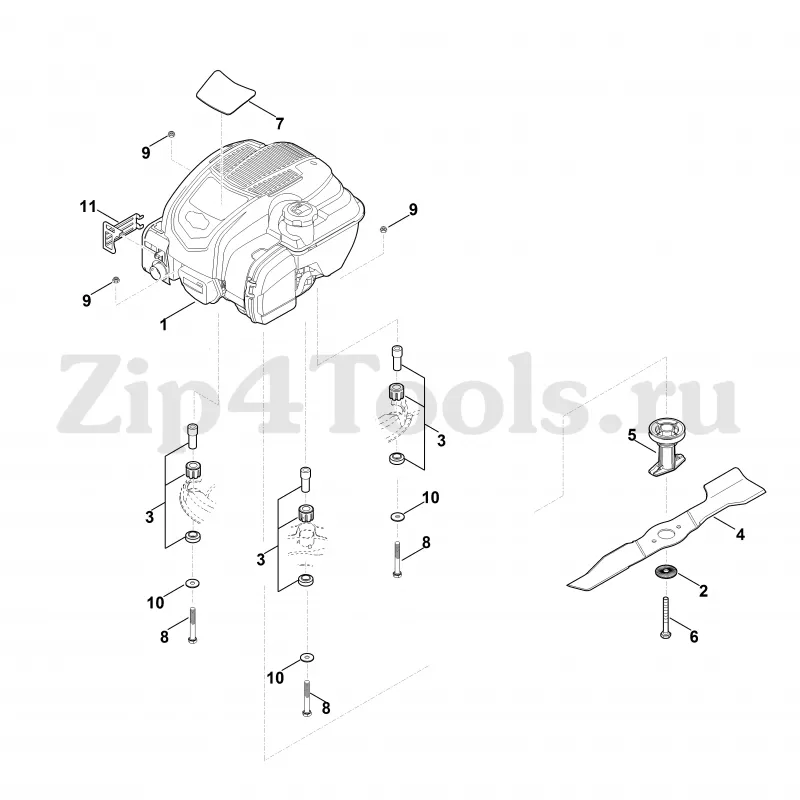 stihl lawn mower parts diagram