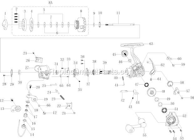 pflueger president spinning reel parts diagram