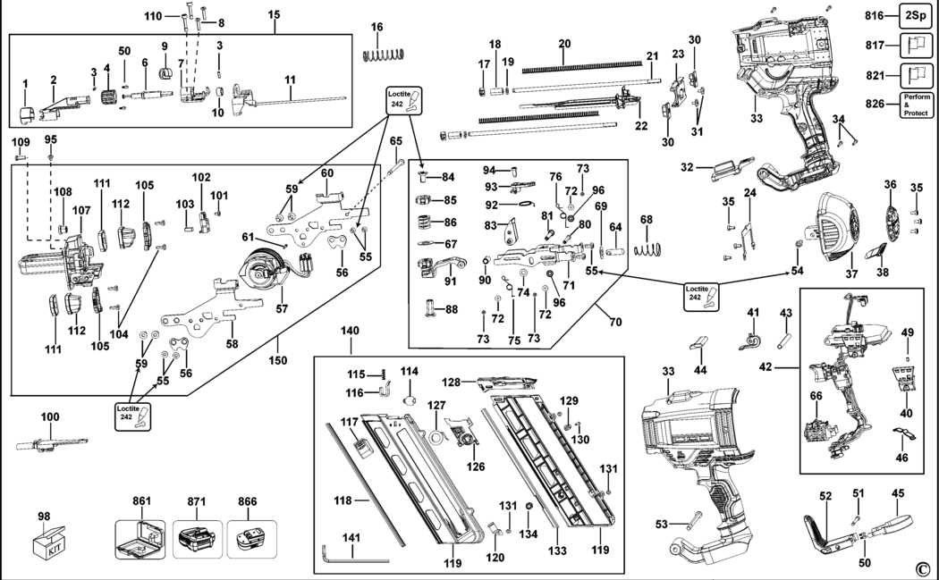 dewalt dcd996 parts diagram