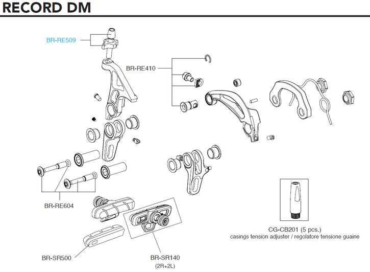 v brake parts diagram