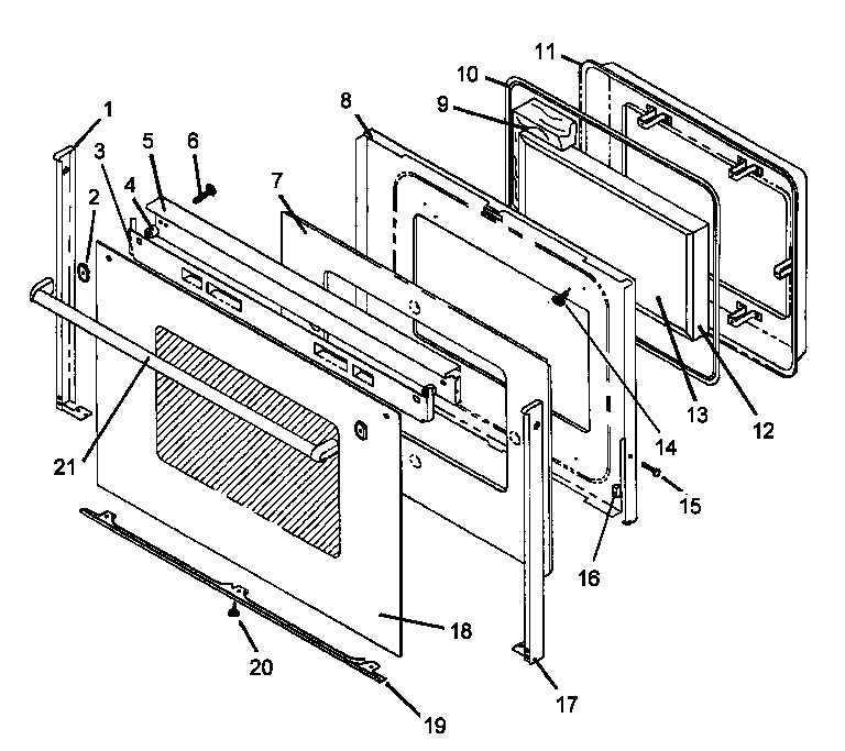 amana range parts diagram