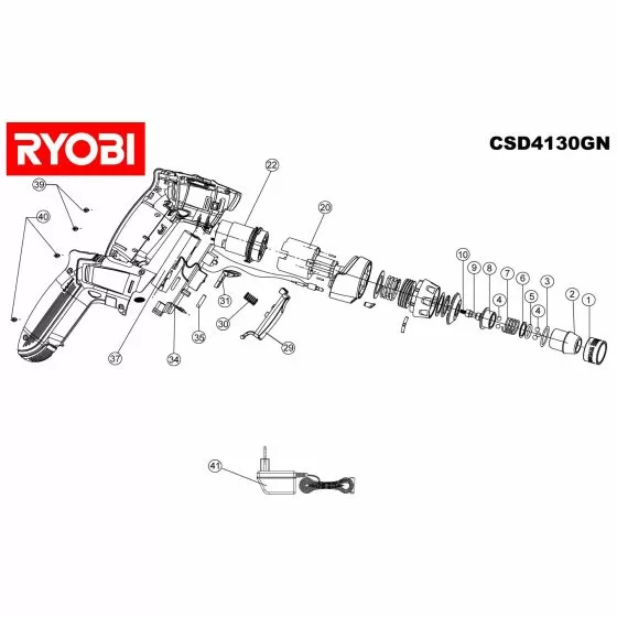 ryobi 410r parts diagram