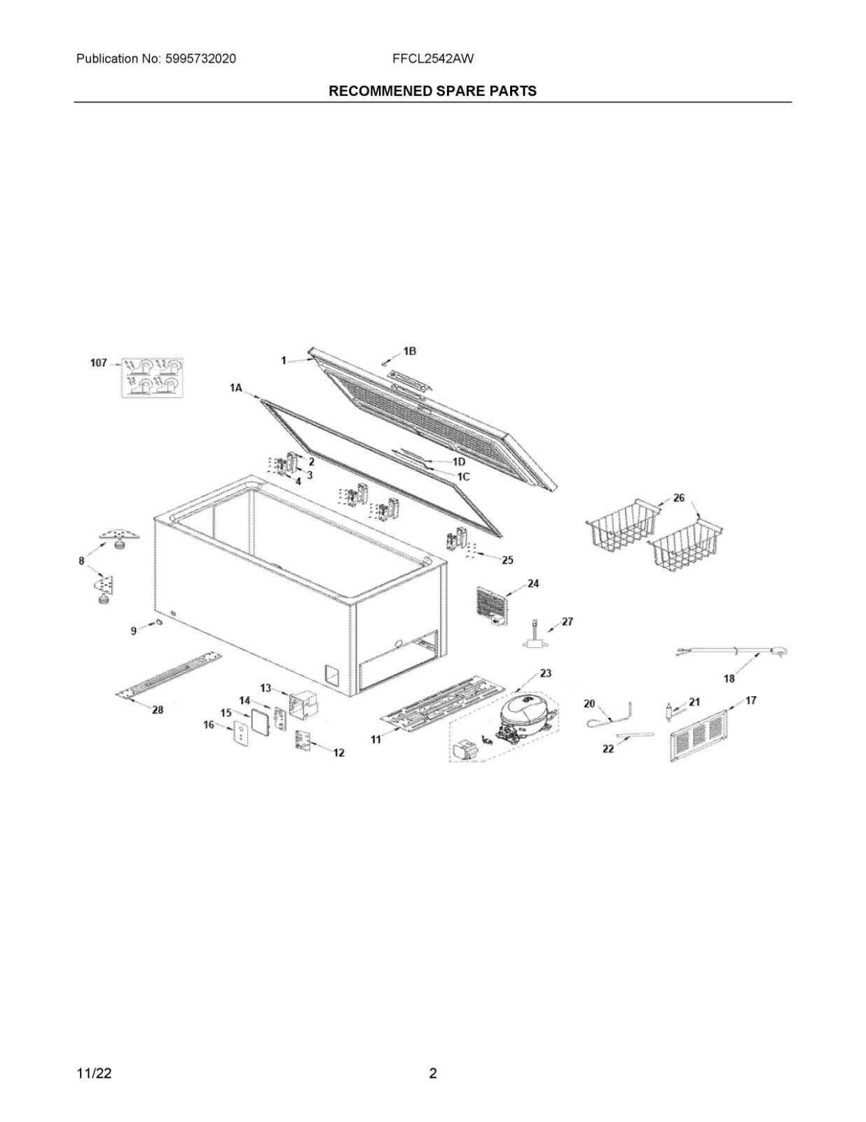 kenmore upright freezer parts diagram