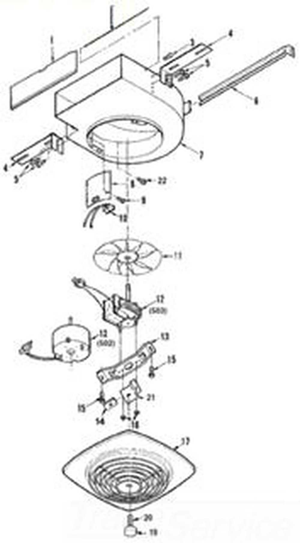 electric fan motor parts diagram