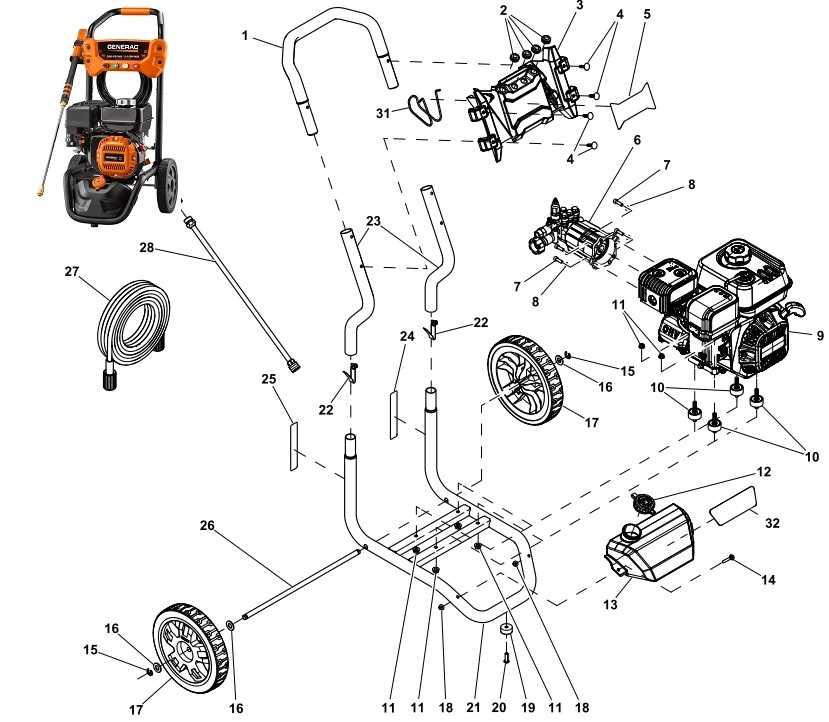 generac pressure washer pump parts diagram