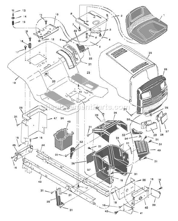 murray lawn mower deck parts diagram