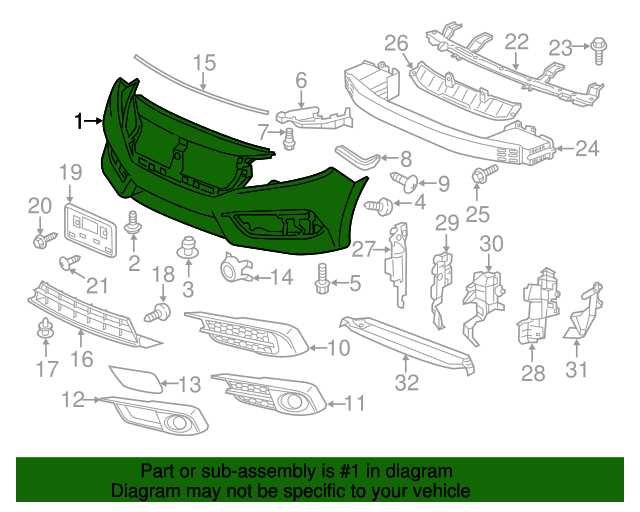 honda civic front end parts diagram