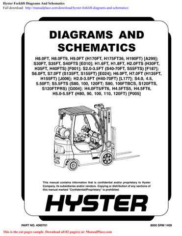 hydraulic hyster forklift parts diagram