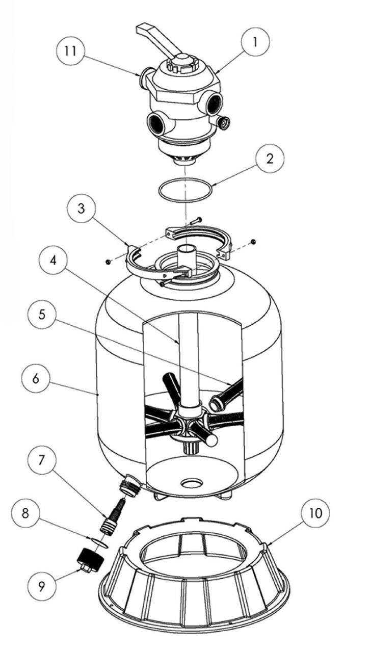 sta rite pool filter parts diagram