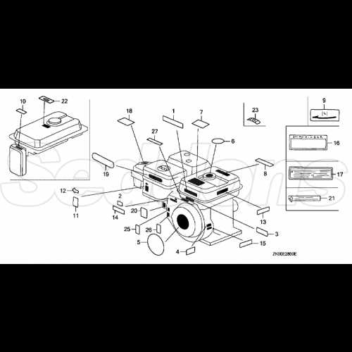 honda gx200 engine parts diagram