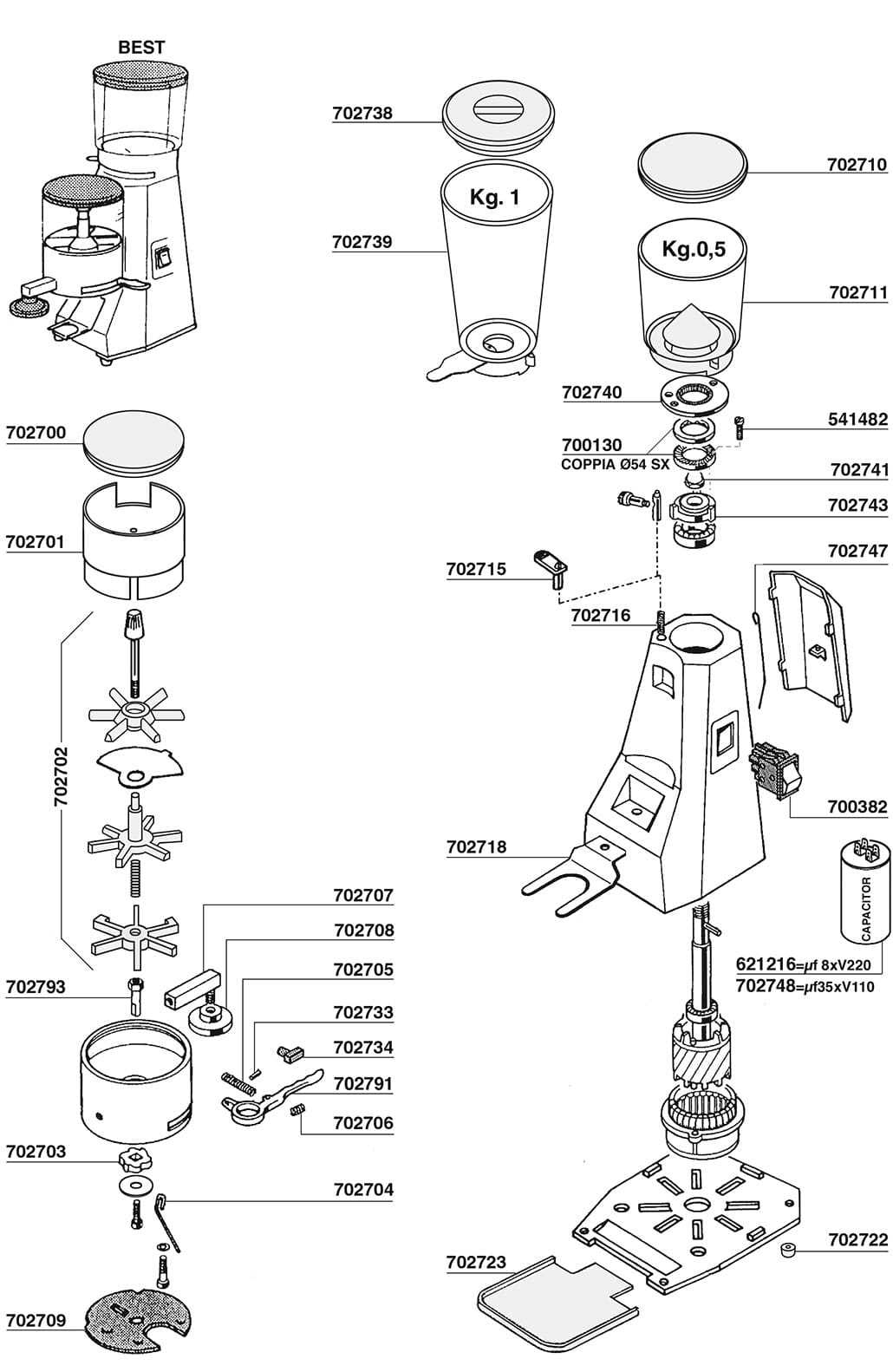 coffee roaster parts diagram