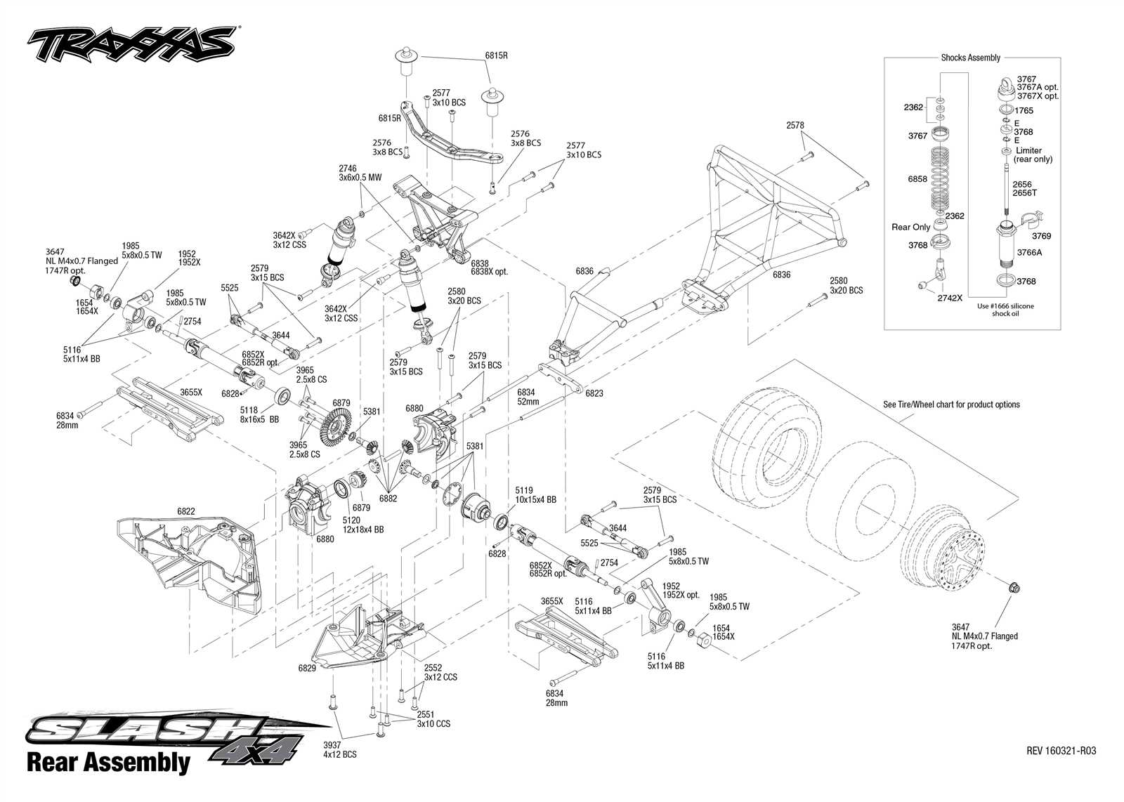 traxxas slash 4x4 parts diagram